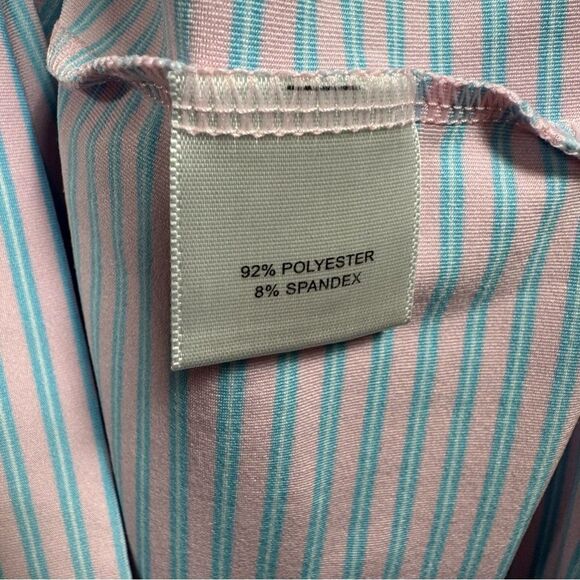 Peter Millar Summer Comfort Mens Stripes Polo Shirt Tiburon Naples Golf Relaxed - Picture 8 of 14